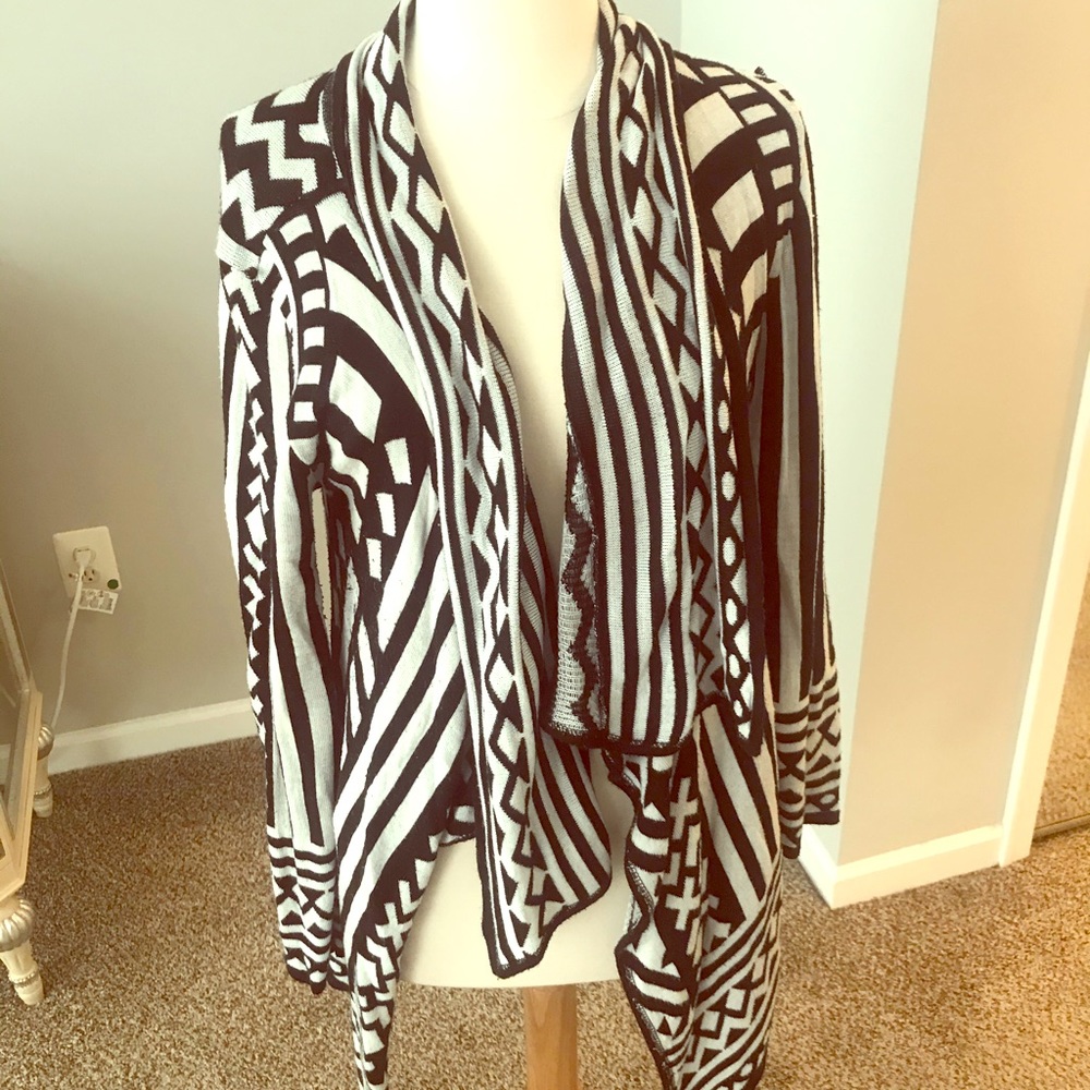 Black and white cardigan